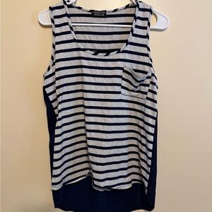 Papermoon Navy and White Striped Tank Top